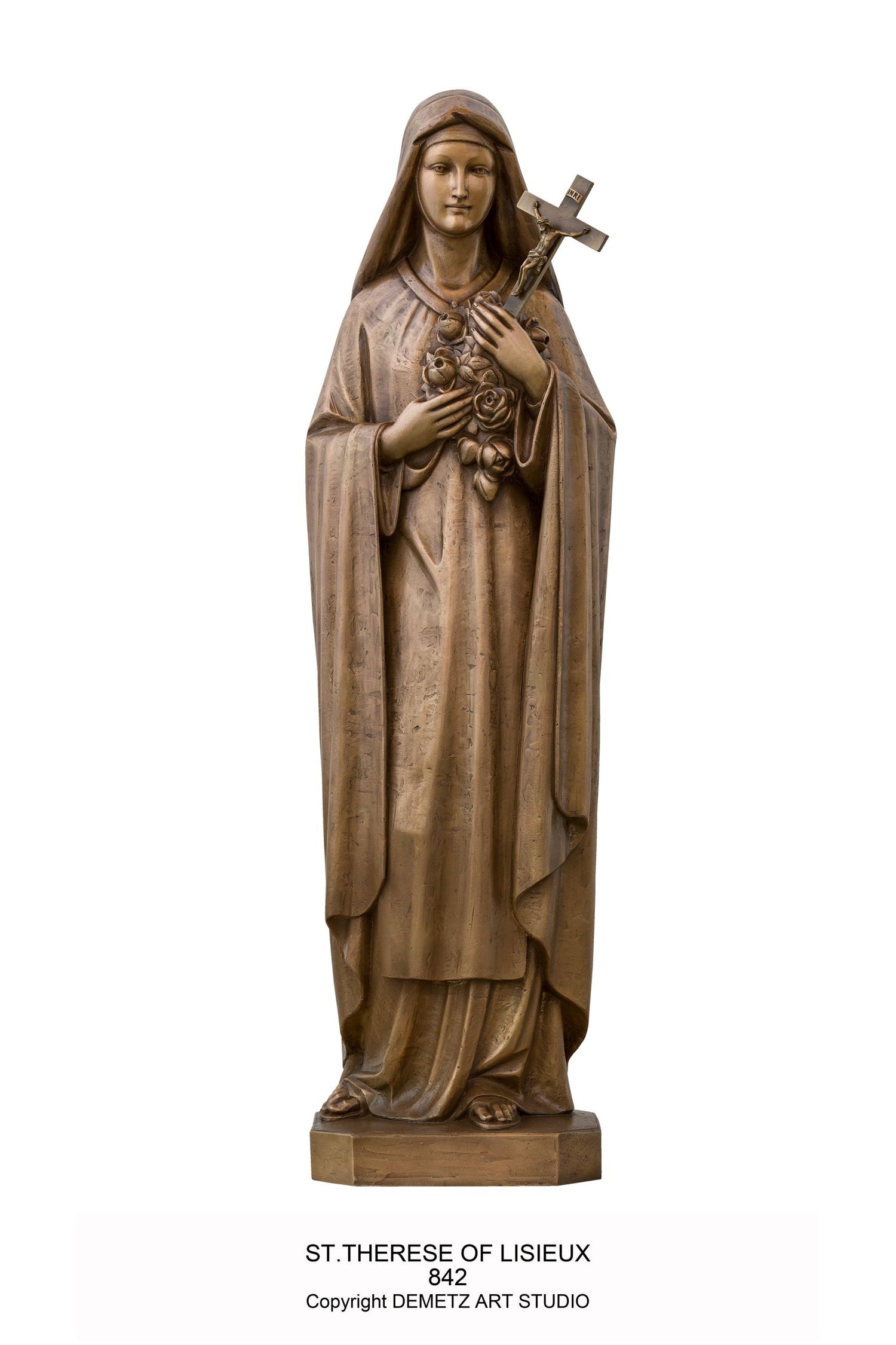 St. Therese of Lisieux - HD842-Church Life-Demetz-Linden Wood 36"-Michigan Church Supply