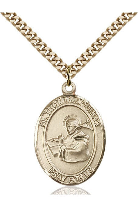 St. Thomas Aquinas Medal - FN7108-Jewelry-Bliss Mfg-Gold Filled-Michigan Church Supply