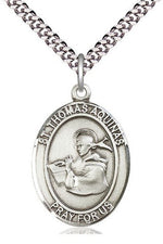 St. Thomas Aquinas Medal - FN7108-Jewelry-Bliss Mfg-Sterling Silver-Michigan Church Supply