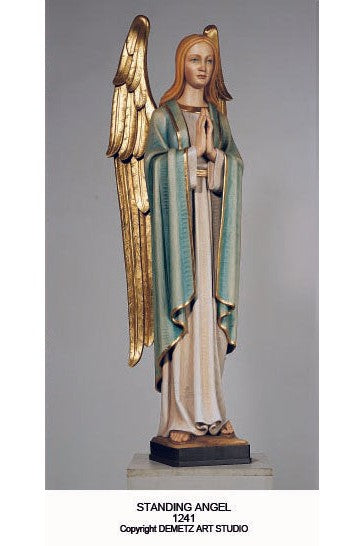 Standing Angel - HD1241-Church Life-Demetz-Linden Wood 36"-Michigan Church Supply