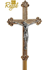 Standing Processional Crucifix - QF30PC71-Church Life-Empire Bronze-Satin-Michigan Church Supply