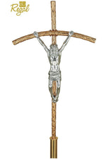 Standing Processional Crucifix - QF77PC40-Church Life-Empire Bronze-Satin-Michigan Church Supply