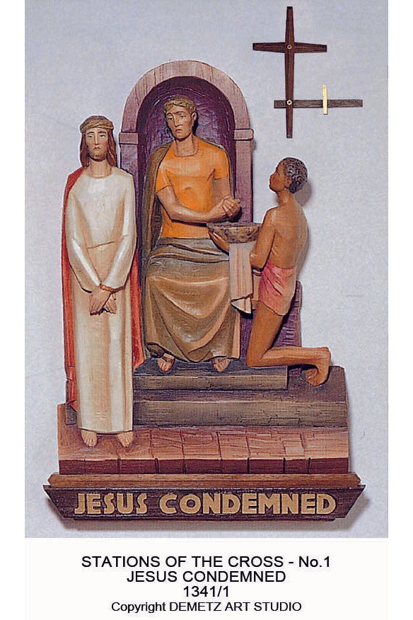 Stations of the Cross-HD1341-Church Life-Demetz-10"x8"-Michigan Church Supply