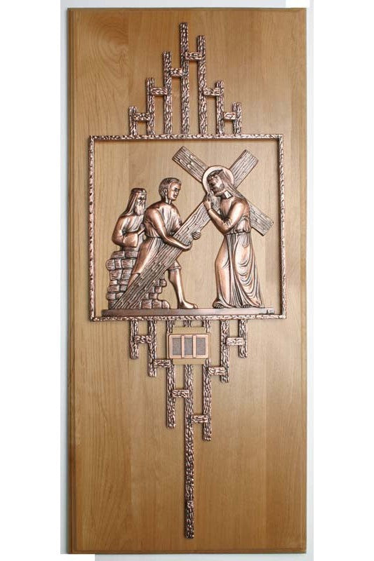 Stations of the Cross - MIK777-Church Life-Koley-Mounted on Alder Wood-Michigan Church Supply