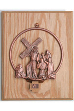 Stations of the Cross - MIK781-Church Life-Koley-Mounted on Oak-Michigan Church Supply