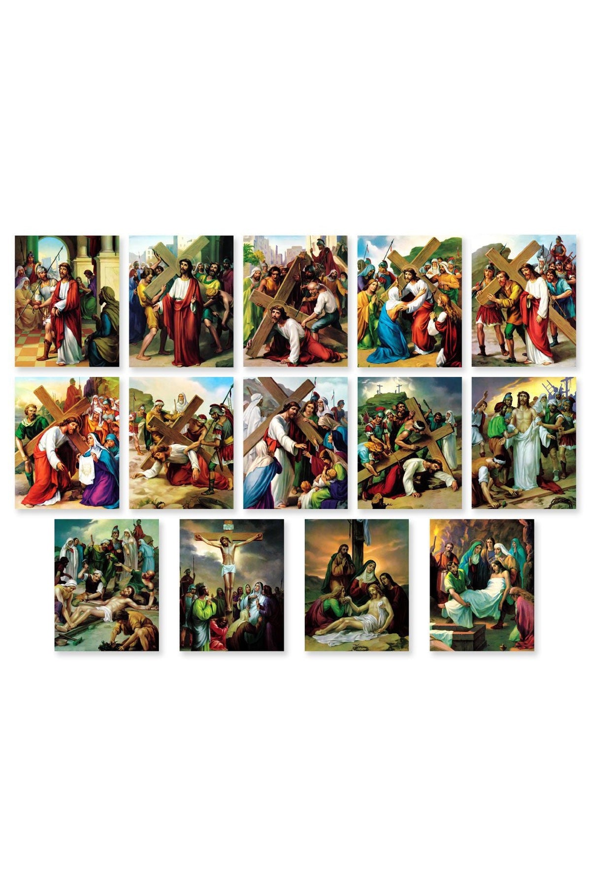 Stations of the Cross posters - TAPOS1469-Inspirational Gifts-Hirten-Michigan Church Supply