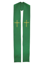 Stole with Cross - SL787/SL788-Church Life-Beau Veste-Pure White-Priest Overlay-Michigan Church Supply