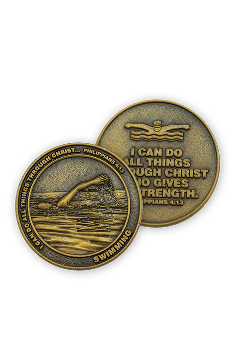 Swimming Team Coins - FRSPORTS17-4-Inspirational Gifts-Logos Trading Post-Michigan Church Supply