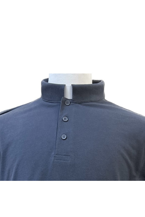 Tab Collar Polo Shirt - Short Sleeve - Charcoal-Church Life-Moville Uniform and Workwear-Small - QL5487S-Michigan Church Supply