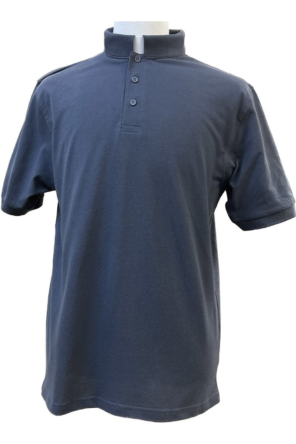 Tab Collar Polo Shirt - Short Sleeve - Charcoal-Church Life-Moville Uniform and Workwear-Small - QL5487S-Michigan Church Supply