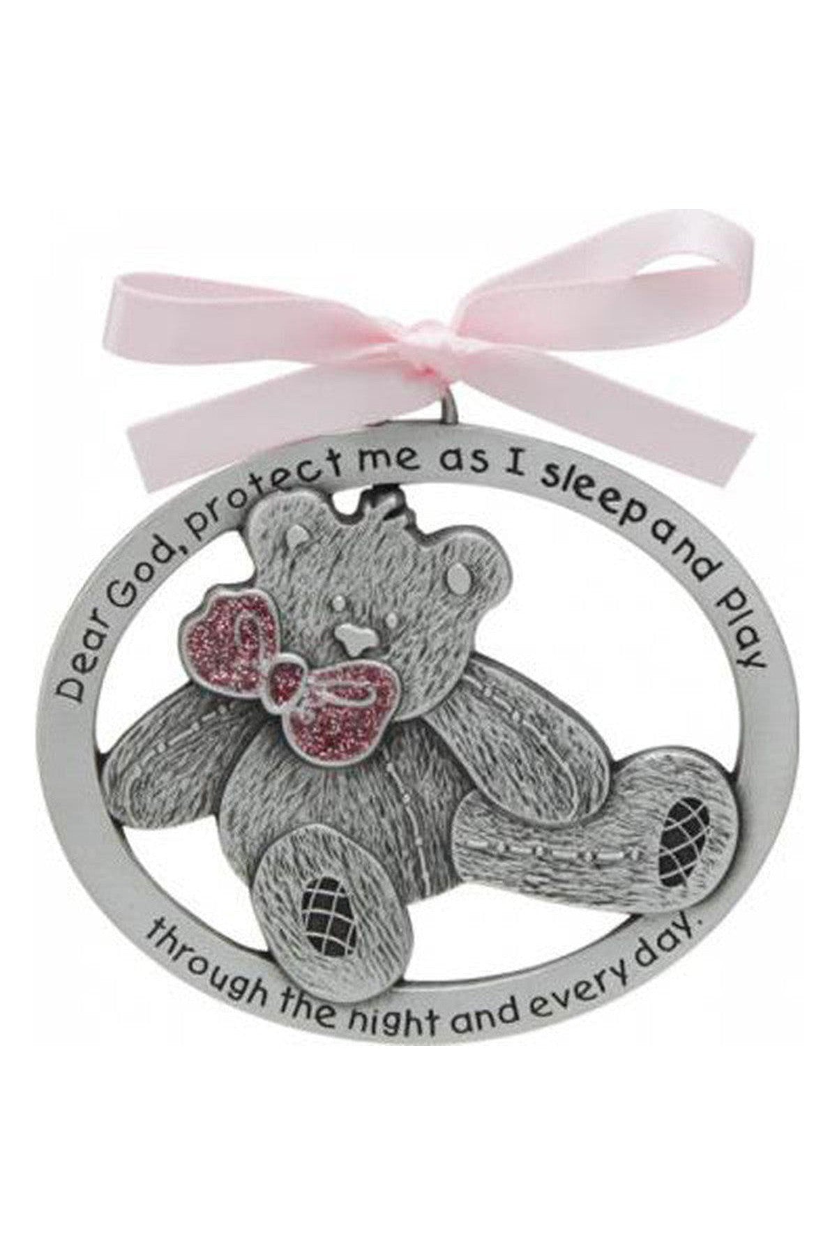 Teddy Bear Crib Medal - GECM17P-Inspirational Gifts-Cathedral Art Medal and CA Gifts-Michigan Church Supply