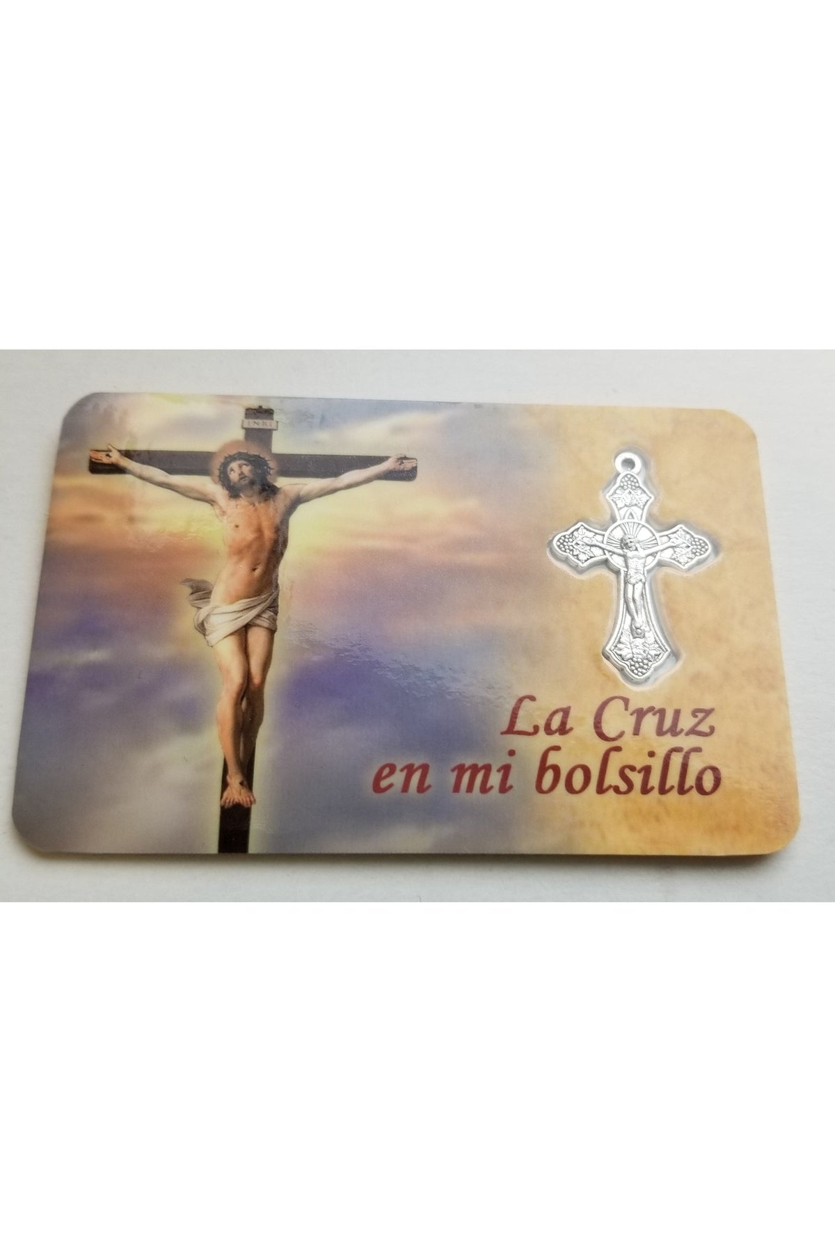 The Cross in My Pocket card in Spanish - LA1700cx/sp-Inspirational Gifts-RELIGIOUS ART INC-Michigan Church Supply