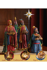 The Full Real Life Nativity Creche-Inspirational Gifts-Three Kings Gifts-7 Inch Set-Michigan Church Supply