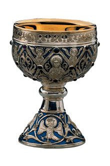 The Germanic Chalice and Paten with Ring-EW2945-Church Life-Molina/Artistic Silver-Brass Silver Plated-Michigan Church Supply