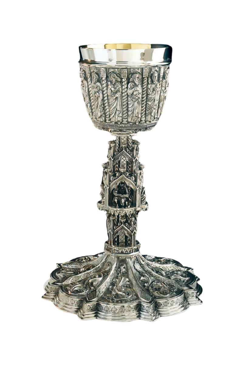 The Gothic Chalice with 6-1/2" Scale Paten with Ring-EW2392-Church Life-Molina/Artistic Silver-Michigan Church Supply