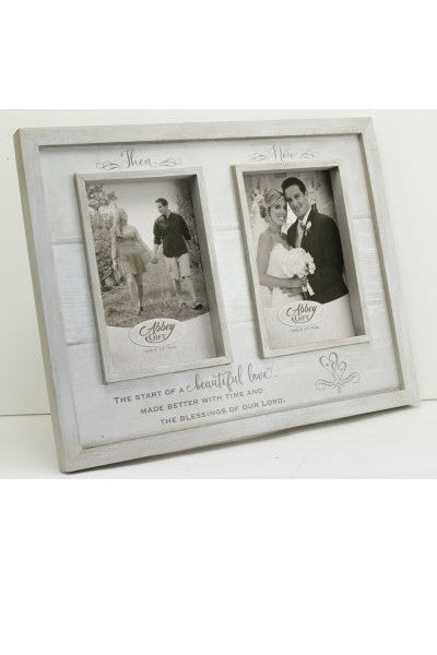 Then & Now Anniversary Frame - GE57668-Cathedral Art Medal and CA Gifts-Michigan Church Supply