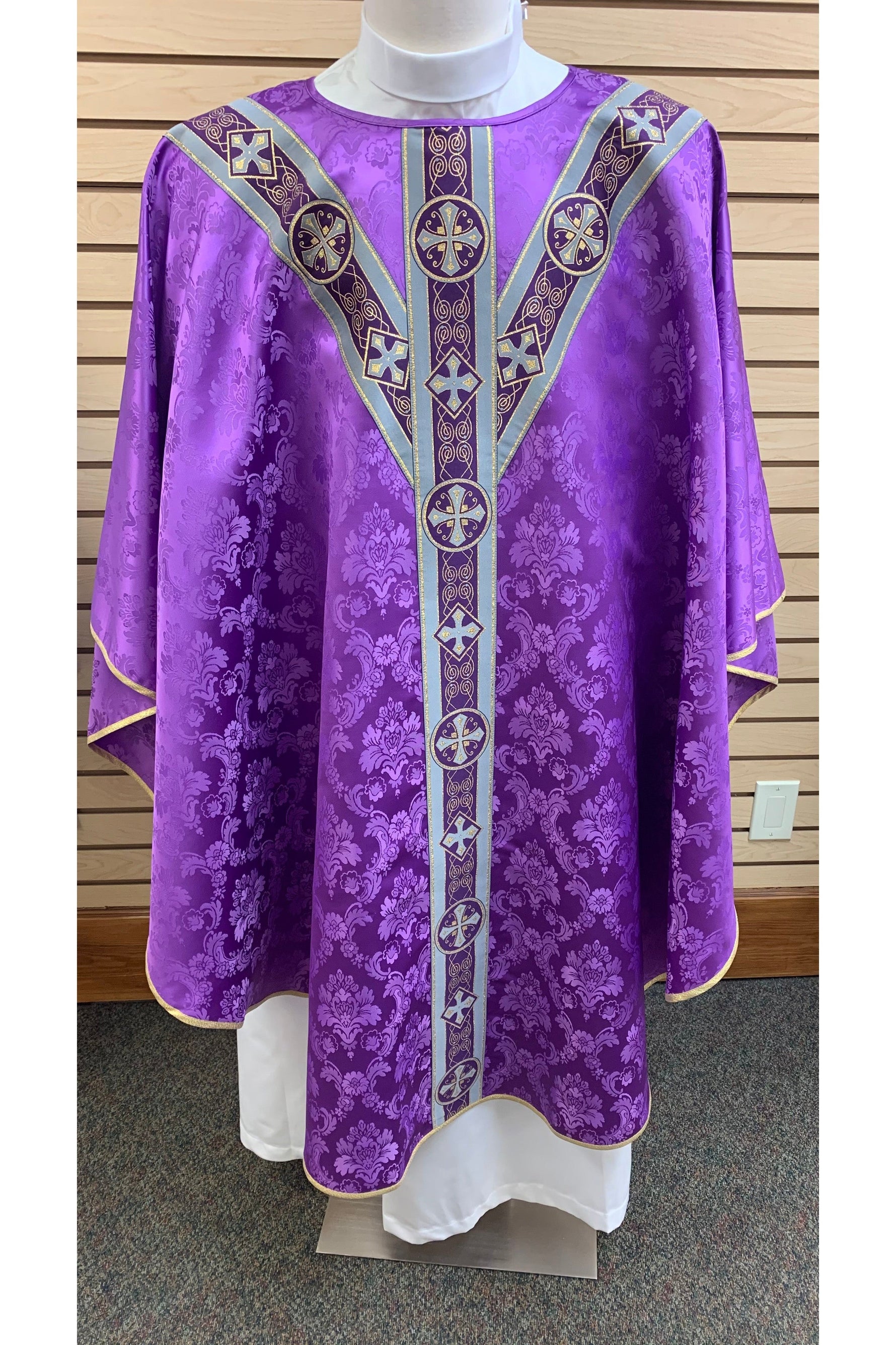 Traditional Chasuble - Purple - SO4531-001P-Church Life-Solivari-Michigan Church Supply