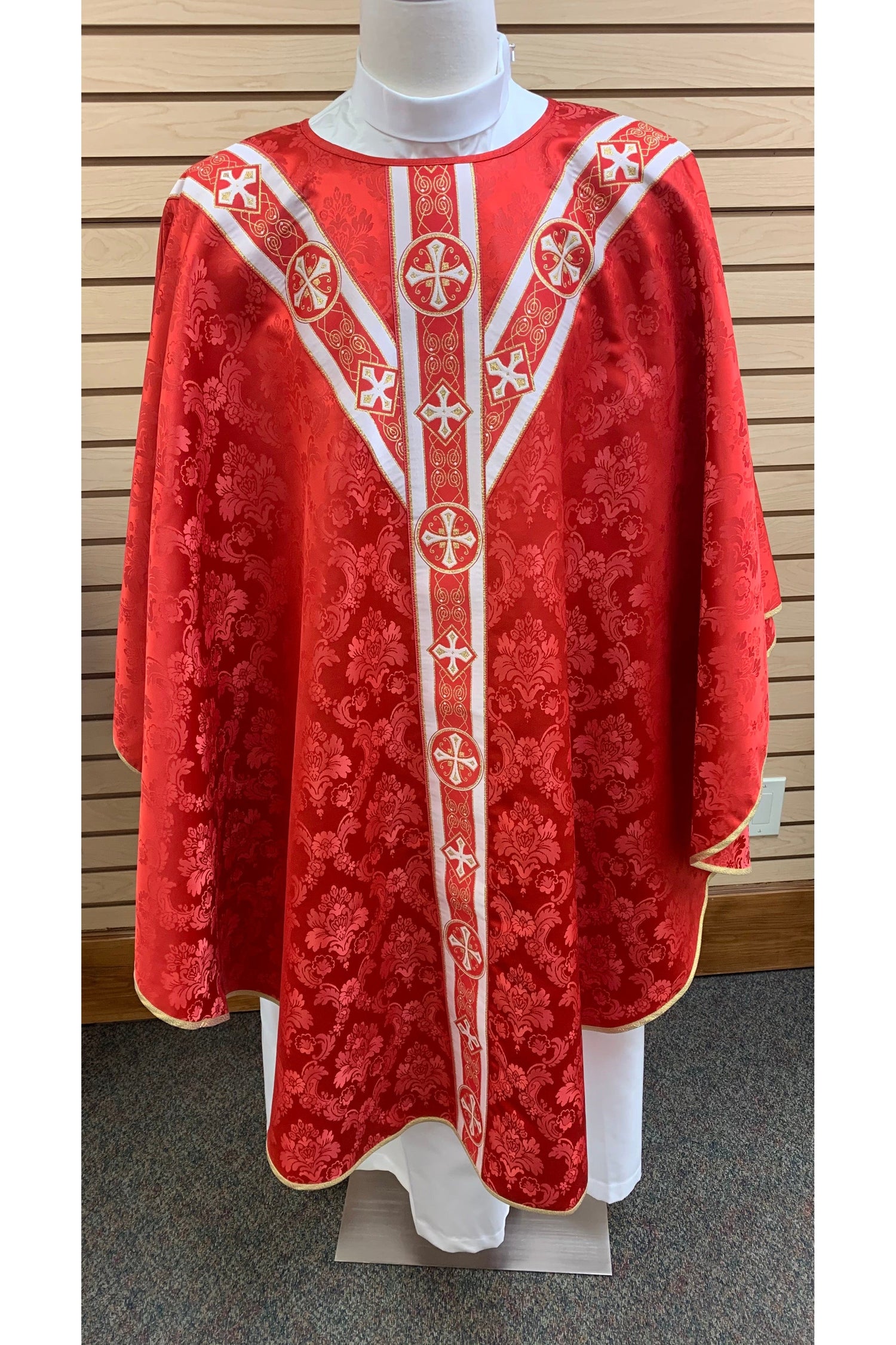 Traditional Chasuble - Red - SO4531-001R-Church Life-Solivari-Michigan Church Supply