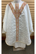 Traditional Chasuble - White - SO4531-001W-Church Life-Solivari-Michigan Church Supply