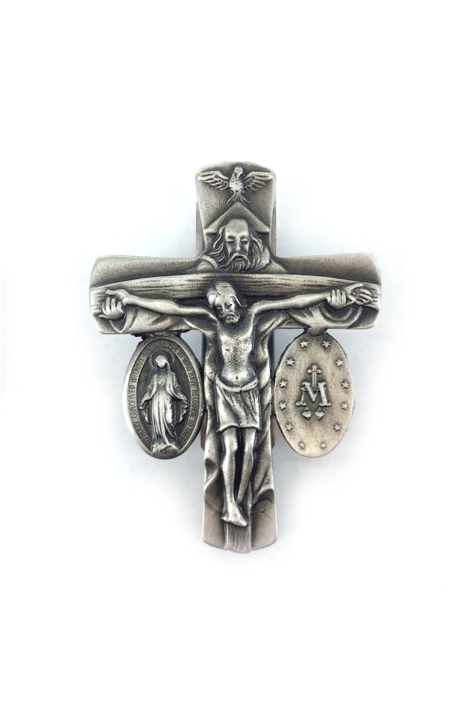 Trinity Crucifix Visor Clip-WOSA3161-Inspirational Gifts-Singer-Michigan Church Supply