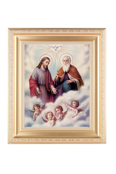 Trinity in Gold Frame - TA138133-Inspirational Gifts-Hirten-Michigan Church Supply