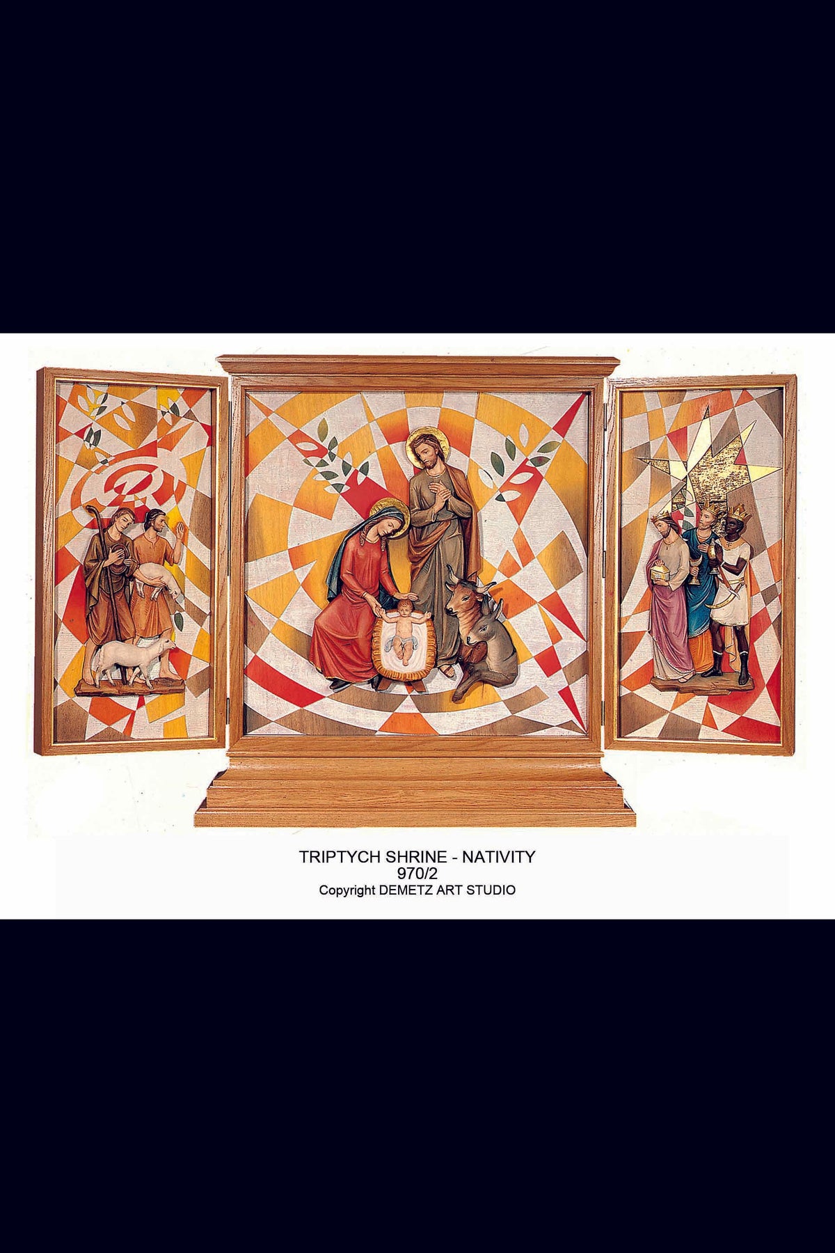 Triptych Nativity - HD9702-Church Life-Demetz-Michigan Church Supply