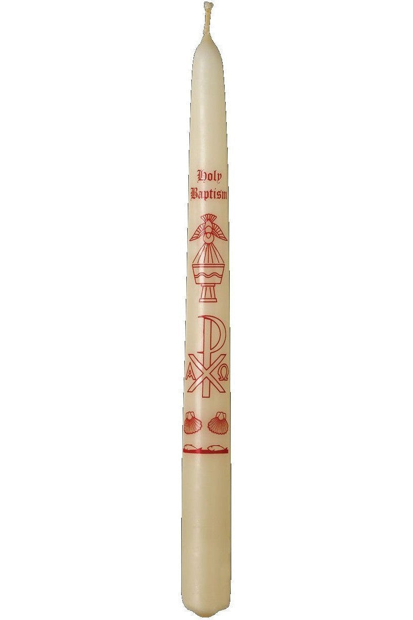 UM541 - "Holy Baptism" Baptismal Candle-Church Life-Emkay Candles-Michigan Church Supply