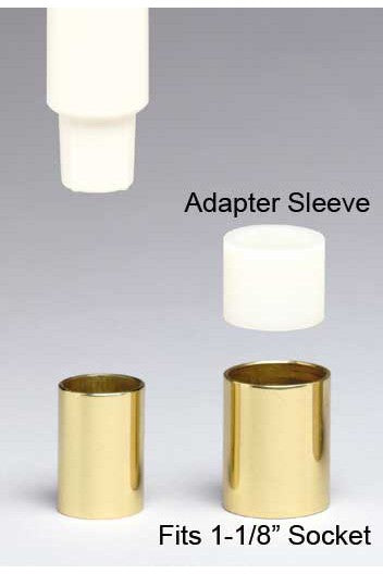 UM59045 - Sleeve to Convert from Candelabra Candle to 1-1/8" Altar Candles (1-1/8" Sleeve)-Church Life-Emkay Candles-Michigan Church Supply