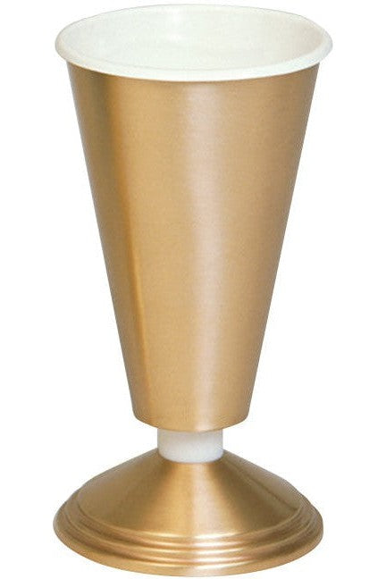 Vase with Liner - MIK474-Church Life-Koley-Variant B-Satin Bronze-Michigan Church Supply