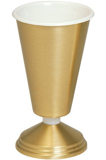 Vase with Liner - MIK474-Church Life-Koley-Variant C-Satin Brass-Michigan Church Supply