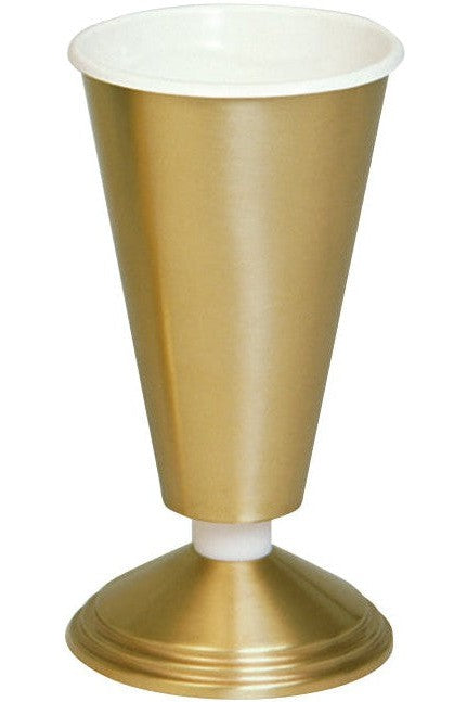 Vase with Liner - MIK474-Church Life-Koley-Variant B-Satin Brass-Michigan Church Supply