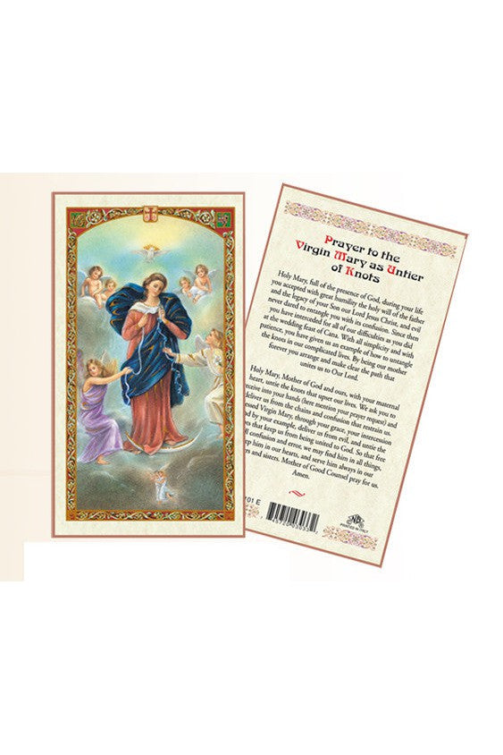 Virgin Mary as Untier of Knots Holy Cards - WSHC9101E-Inspirational Gifts-San Francis-Michigan Church Supply