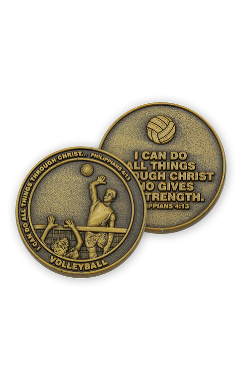 Volleyball Team Coins - FRSPORTS18-4-Inspirational Gifts-Logos Trading Post-Michigan Church Supply