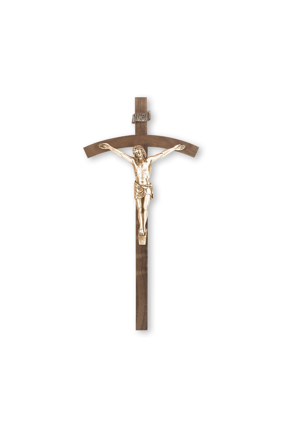 Walnut Wood 10" Crucifix - TA45M10W3-Inspirational Gifts-Hirten-Michigan Church Supply