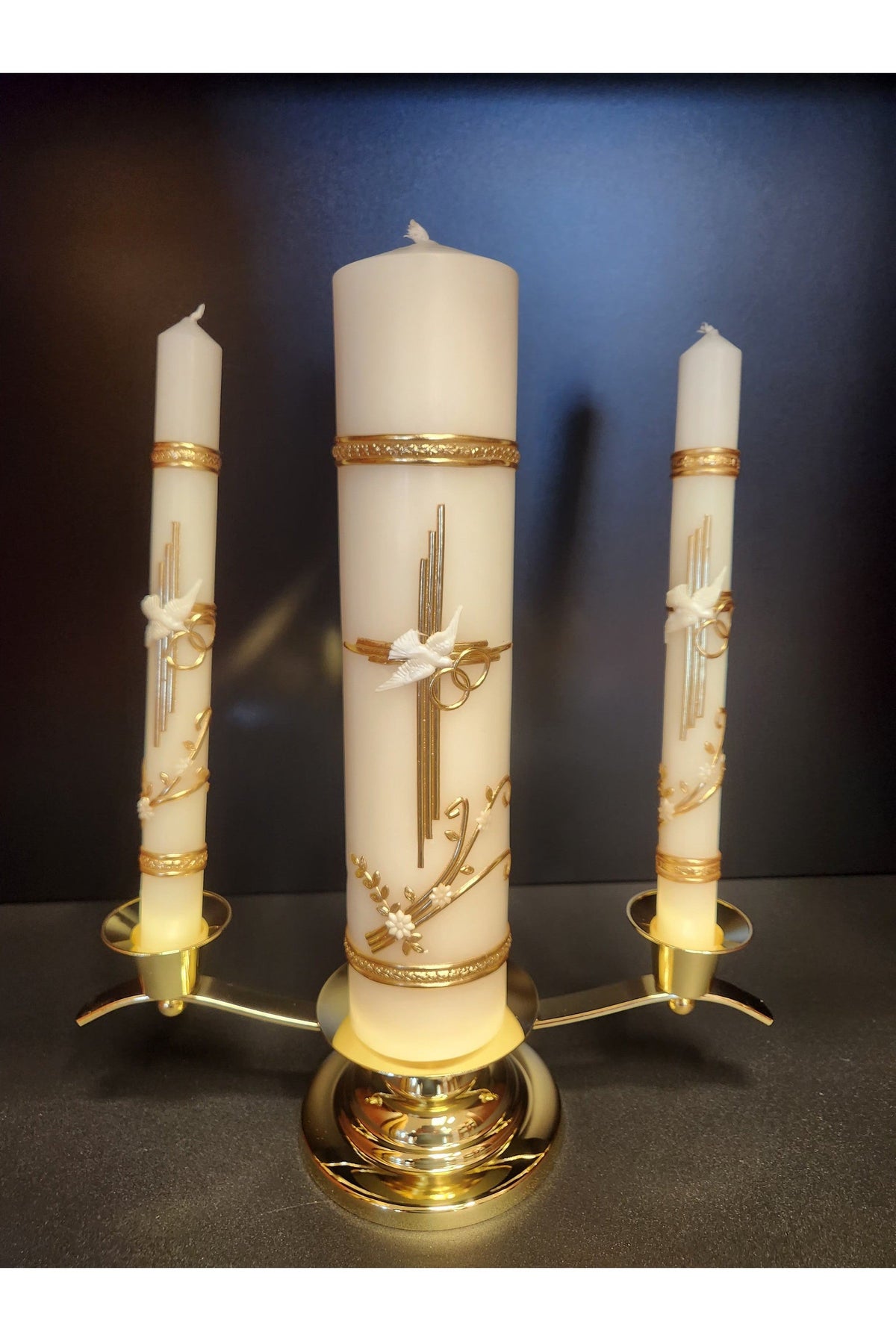 Wedding Candle Set - WSCDW920209G-Inspirational Gifts-San Francis-Michigan Church Supply