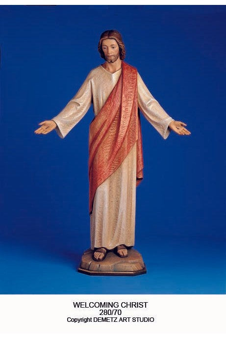 Welcoming Christ - HD28070-Church Life-Demetz-Fiberglass 72"-Michigan Church Supply