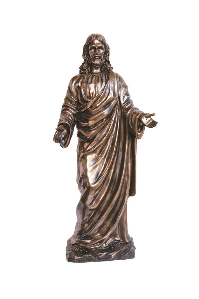 Welcoming Christ in cold cast bronze, 42" - ZWSRAWC42-Church Life-Goldscheider of Vienna-Michigan Church Supply