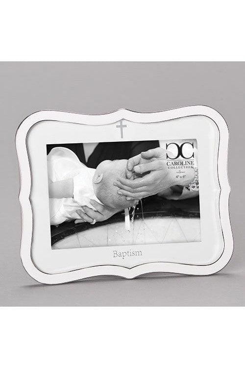 White Baptism Frame - LI19828-Inspirational Gifts-Roman, Inc-Michigan Church Supply