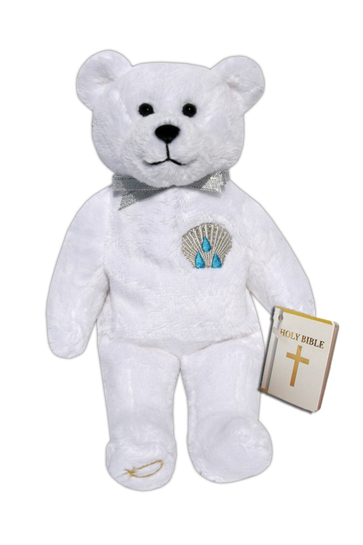 White Baptism Holy Bear - TXBAPTISMW-Inspirational Gifts-Holy Bears-Michigan Church Supply