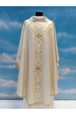 White Bethania Chasuble - SO655W-Church Life-Solivari-Michigan Church Supply