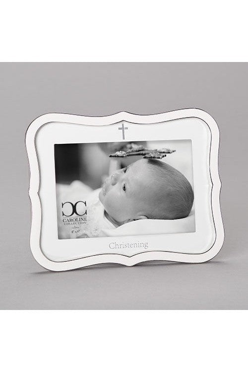 White Christening Frame - LI19829-Inspirational Gifts-Roman, Inc-Michigan Church Supply