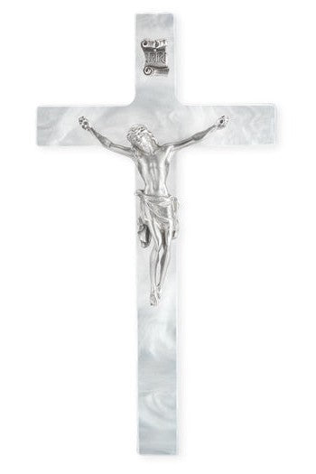 White Cross Pewter Corpus - TA50P7WP-Inspirational Gifts-Hirten-Michigan Church Supply