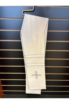 White Deacon Stole - SO666DSW-Church Life-Solivari-Michigan Church Supply