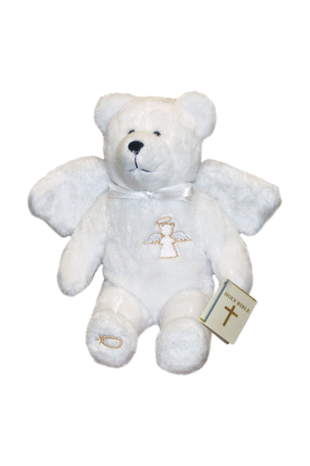 White Guardian Angel Holy Bear - TXGUARW2-Inspirational Gifts-Holy Bears-Michigan Church Supply