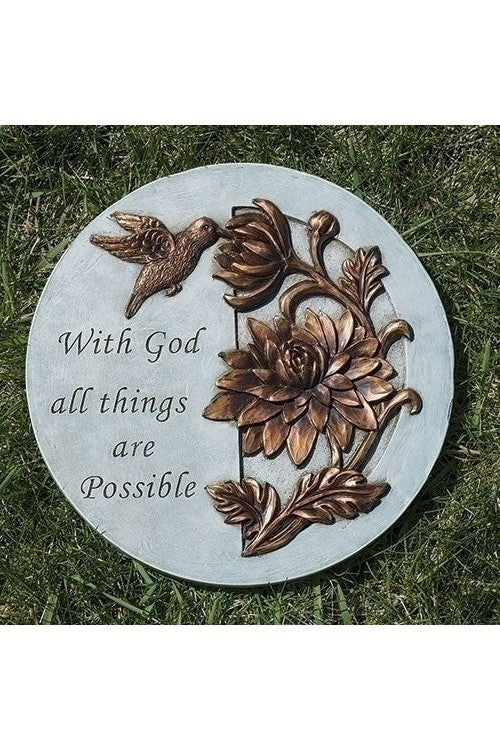 With God All Things Are Possible Garden Stone - LI12066-Inspirational Gifts-Roman, Inc-Michigan Church Supply