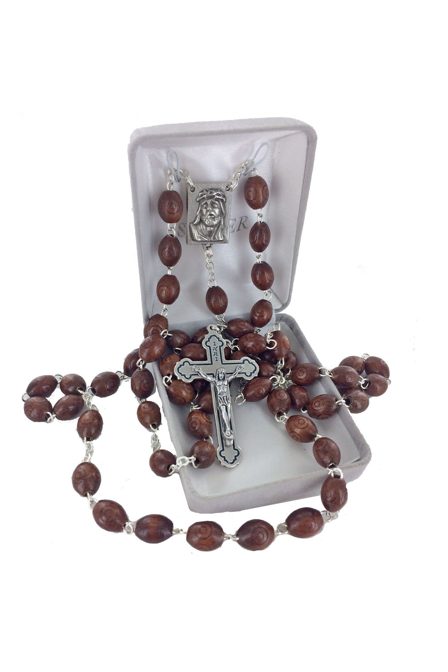 Wood Carved Rosary - WOSR4002JC-Inspirational Gifts-Singer-Michigan Church Supply