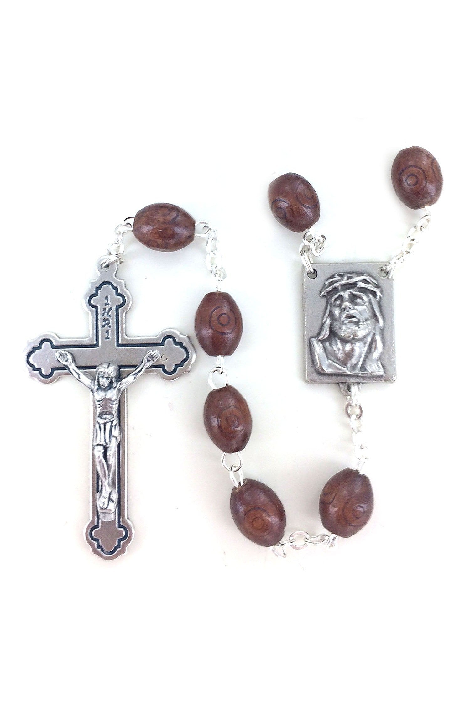 Wood Carved Rosary - WOSR4002JC-Inspirational Gifts-Singer-Michigan Church Supply