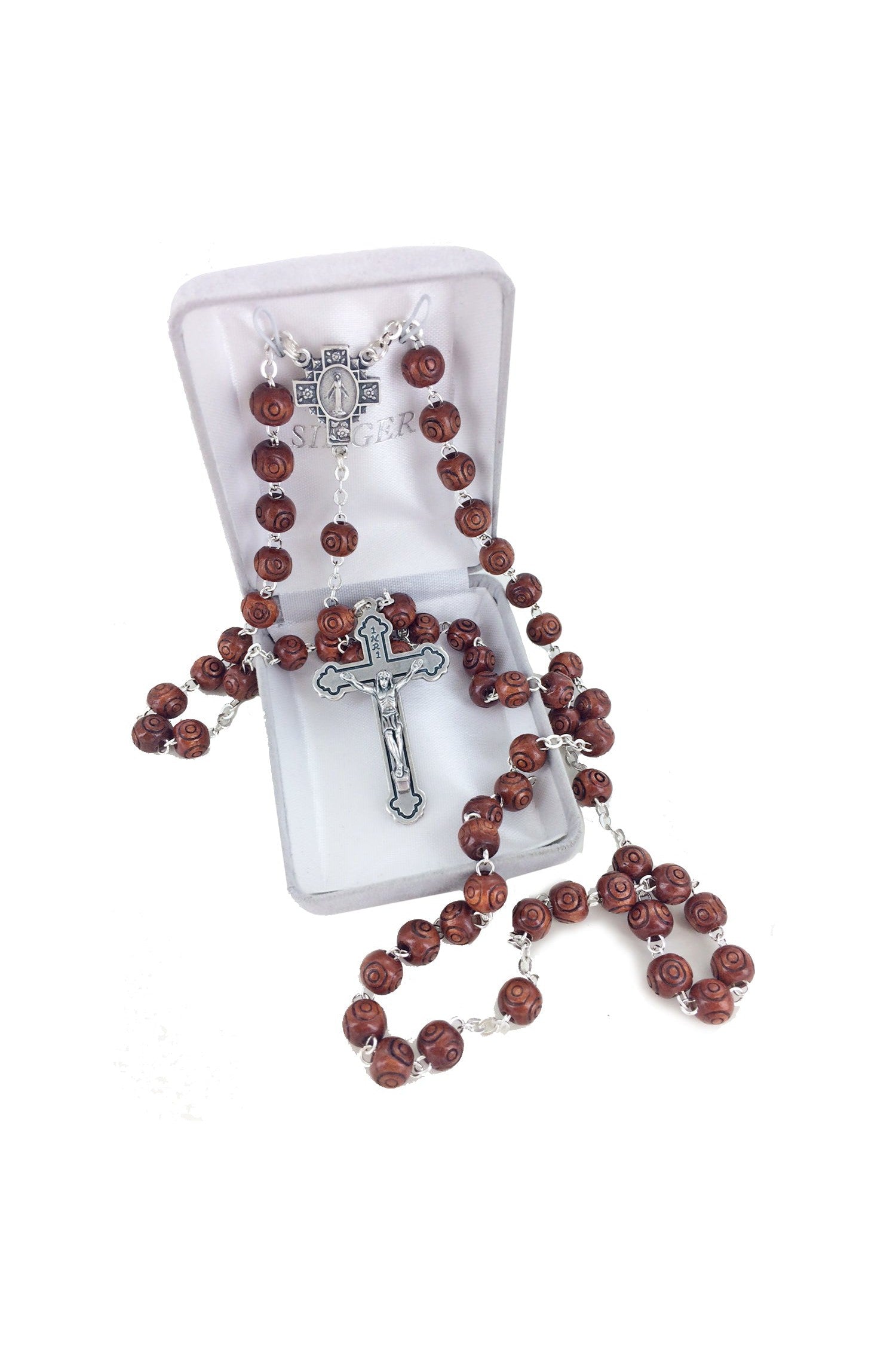 Wood Carved Rosary - WOSR4003JC-Inspirational Gifts-Singer-Michigan Church Supply