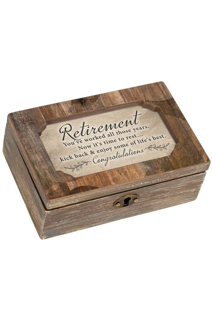 Wood Style Petite Decoupage Music Box Retirement- GPDDPTHOUR-Inspirational Gifts-Cottage Garden-Michigan Church Supply