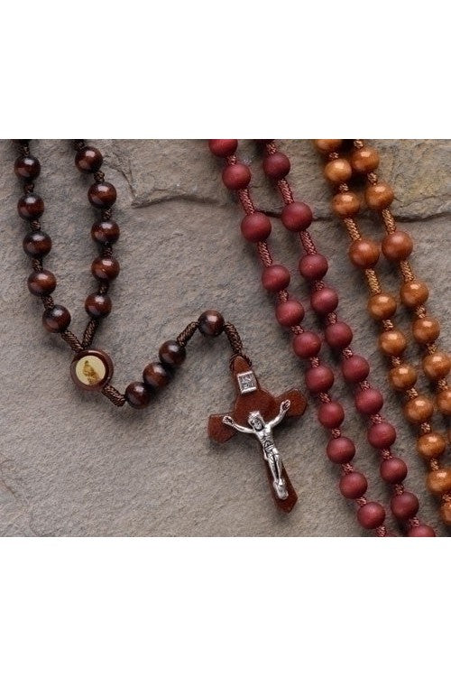 Wooden Rosary - LI61099-Inspirational Gifts-Roman, Inc-Dark Brown-Michigan Church Supply